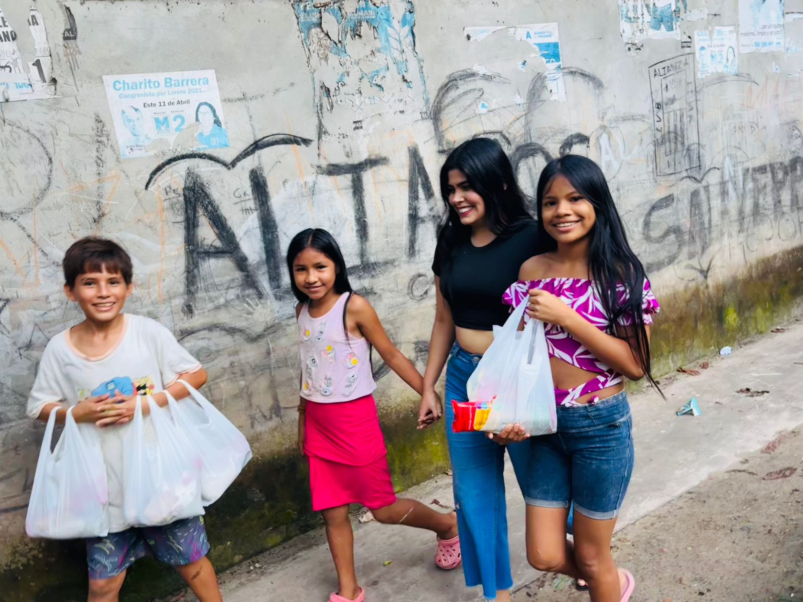 Andrea en una jornada comunitaria